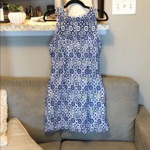 Bb Dakota blue and white lace dress